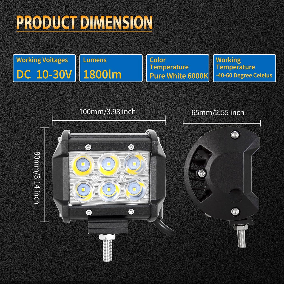RIGIDON 107cm 42 inch 540W led-lichtbalk gebogen met 12v kabelboomset, 2 x 18W Schijnwerper Werklicht, Waterdicht Offroad Lichten Mistlamp Led Light Bar voor 4x4 voertuig auto SUV vrachtwagen