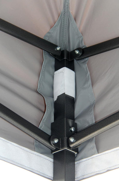 All Seasons Gazebos 2x2 Volledig Waterdichte Pop Up Gazebo Met Accessoires - Metallic Grijs