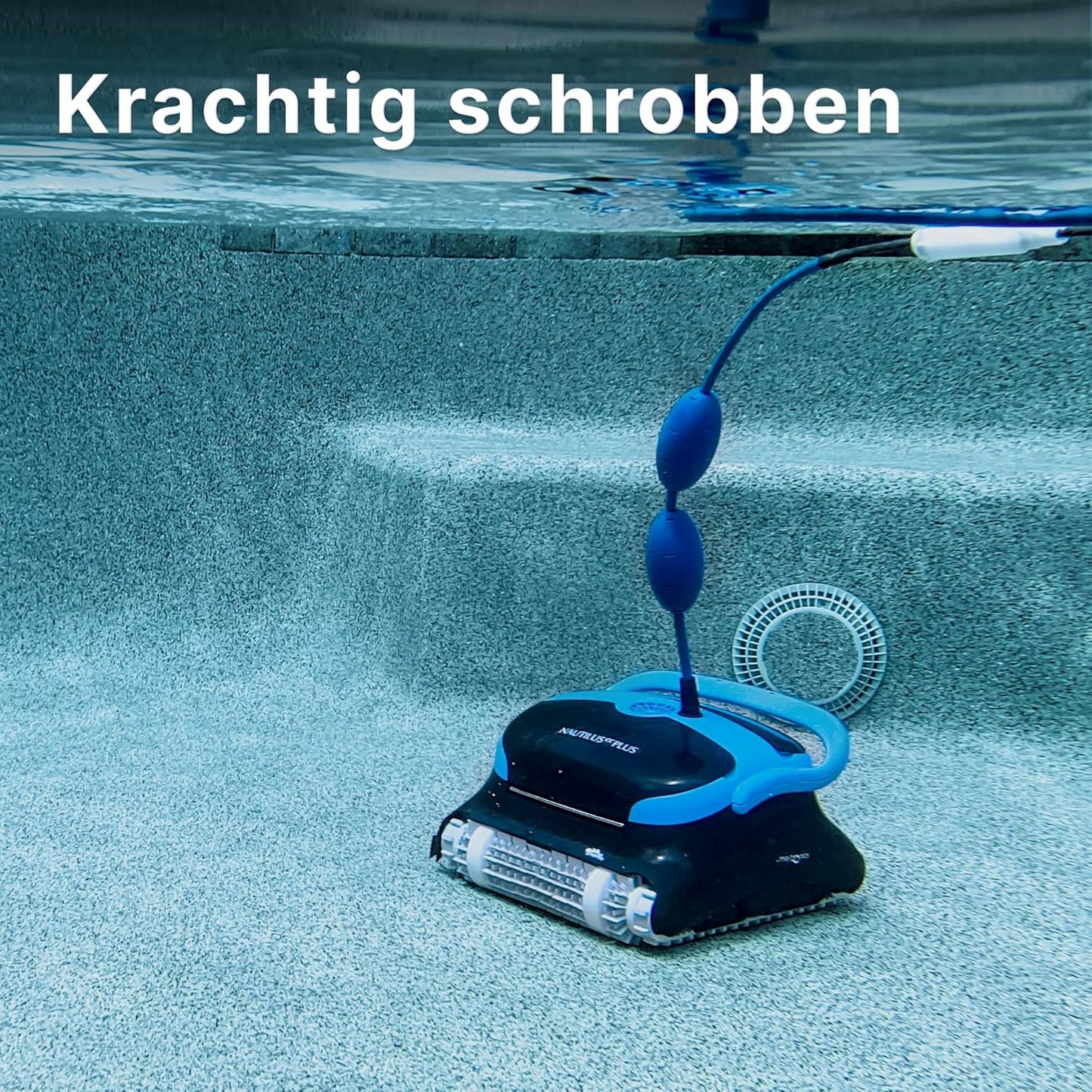 Dolphin Nautilus CC Plus automatische stofzuigerrobot voor zwembaden: reinigt de wanden van ondergrondse zwembaden tot 12 m