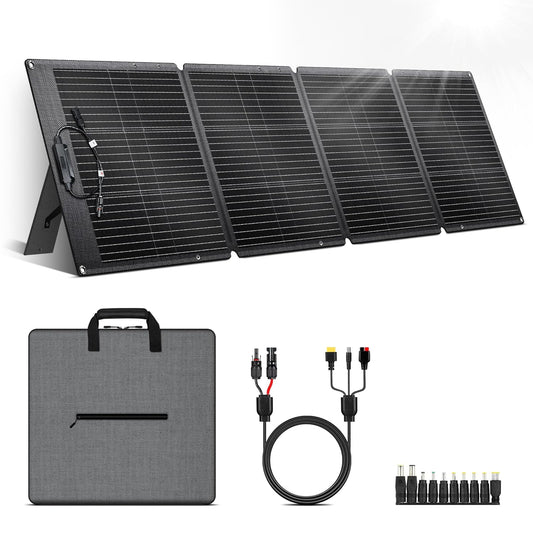 Zonnepaneel Opvouwbaar 200W, monokristallijne zonnepanelen, 25% Hoog-Efficiënt Draagbaar Zonnepaneel, Opvouwbaar Zonnepaneel voor Powerstation, RV, Camping, Off Grid, Camper, Outdoor
