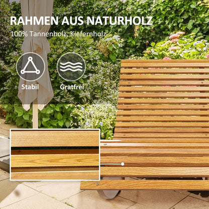 Schommelstoel – Schaukelliege – Tuinstoel – Relaxfauteuil – Loungestoel – Ergonomisch S-vormig Ontwerp – Hoogwaardig Teakhout 130x60x60 cm
