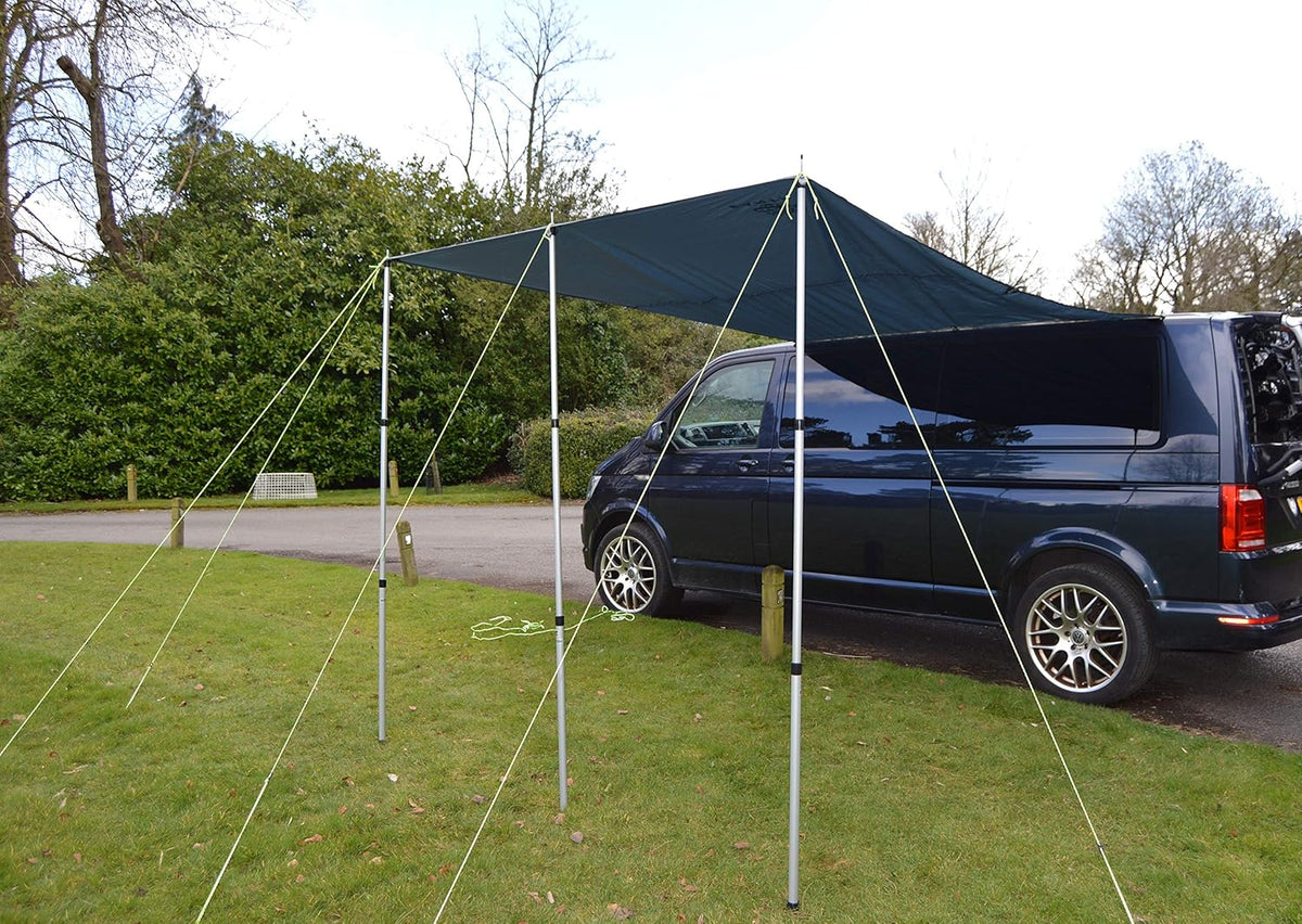 Wild Earth DELUX Zonnekap Luifel Camper Van Camper Camper RV Camper conversie 2.4m x 3m DONKERGRIJS