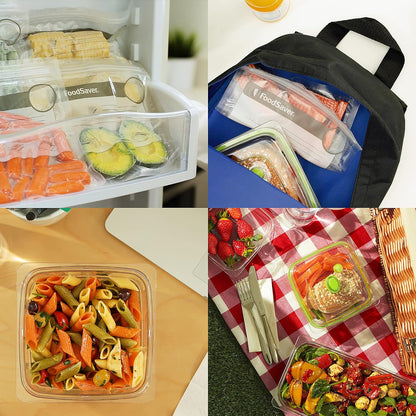FoodSaver FFS005X vacuümmachine met opbergvak voor rol en snijder, pulsfunctie voor breekbaar voedsel, inclusief accessoires en bijpassende vacuümzakken