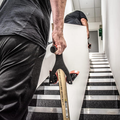 Trend Plaatdrager set voor deuren, werkbladen en plaatmateriaal, paar zelfinstellende tilhulpen voor materialen tot 65 mm dik, draagvermogen 75 kg per stuk, antislip rubberen bekken, P/CARRIER/2