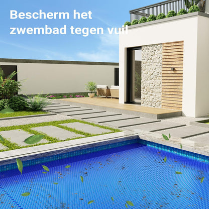 Wiltec solar zwembadfolie 4x6 m blauw 400µ, zwembadafdekking voor bescherming van het zwembadwater, afdekzeil voor zwembaden, solarzeil voor poolverwarming