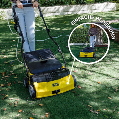 Kunstgrasveger – Kunstgrasborstel – Grasveger – Elektrische Veegmachine – Kunstgrasreinigingsmachine – 1600 Watt Plug-in Motor – Verstelbaar Inklapbaar Stuur