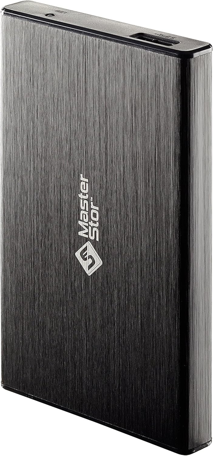 MasterStor 1TB externe harde schijf USB 3.0 ultra snelle harde schijf 2,5-inch draagbare SATA laptop harde schijf zwart (1TB)