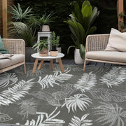 Buiten Vloerkleed - Buitenkleden - Buitentapijt - Opvouwbaar - UV-bestendig - Waterdicht - Buitenmatten - voor Buiten - Balkon - Strand - Picknick -Terras - Rechthoekig - 180 x 270 cm - Grijs