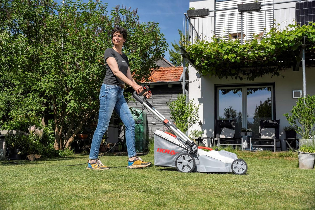 IKRA Elektrische Grasmaaier IERM 2043 T, 2000W, 5-standen maaihoogteverstelling 30-75mm, maaibreedte 43cm, incl. mulchkit