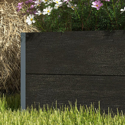 Outsunny Garden Planter with Trellis for Climbing Plants Tires Flowers Freestanding Raised Bed for Garden Outdoor Patio Planter with Drainage Hole 72x38x150cm Black - QUORE