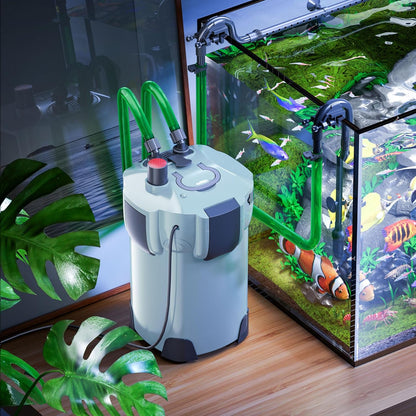 SunSun HW404A extern aquariumfilter 2000 l/h 4-fasen kamerfilter filtermateriaal aquaria filter