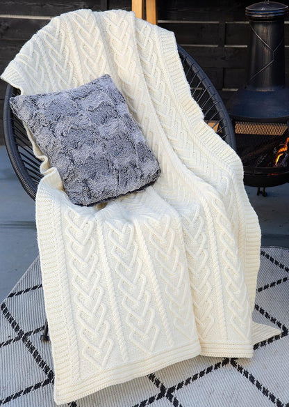SAOL 100% super zachte Merino wol hart patroon bed bank gooien deken 67 x 49 inch