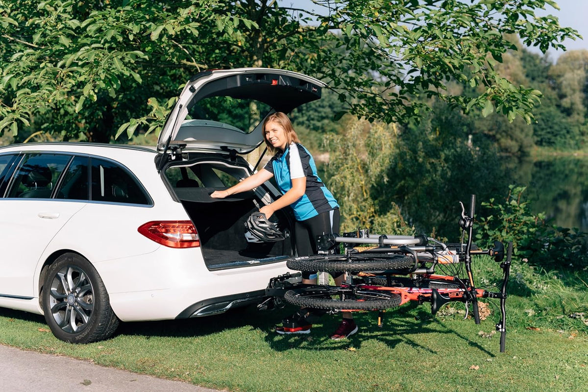 Westfalia BC 60 Fietsendrager voor trekhaak, opvouwbare bagagerek voor 2 fietsen, geschikt voor e-bikes