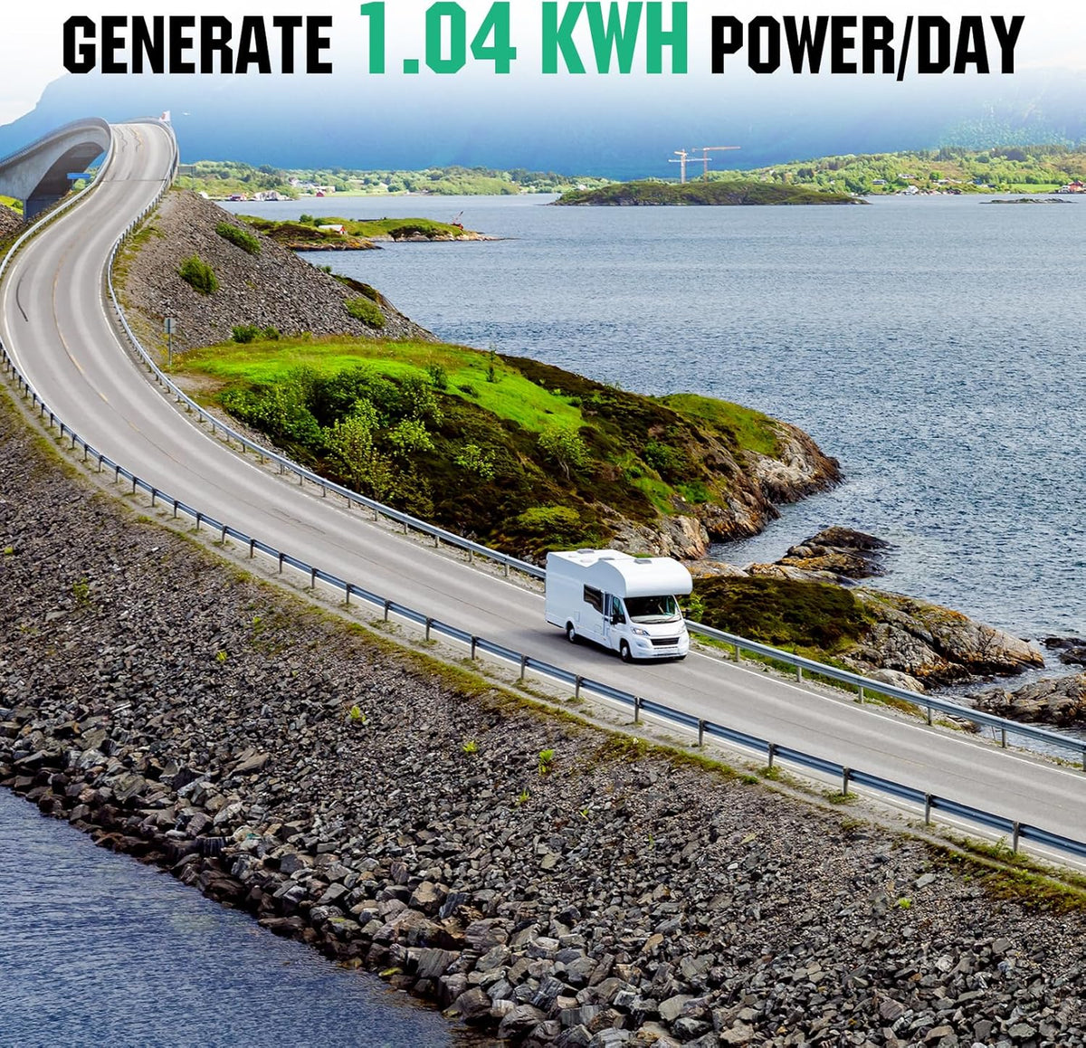 ECO-WORTHY 260 W 12 V flexible solar panel, complete kit: 2 x 130 W flexible solar panel + 100 Ah lithium battery + 600 W 12 V sine wave inverter + 30 A PWM charge controller - QUORE
