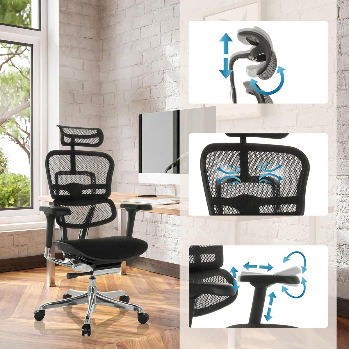 <font dir="auto" style="vertical-align: inherit;"><font dir="auto" style="vertical-align: inherit;">        hjh OFFICE Ergohuman Professional office chair with flexible lumbar support, original design, padded seat, mesh back, black       </font></font>