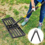 Gazonhark - Nivelleringshark - Gazonplanner - Rakel - met 5ft - Handgreep - 66 x 25 cm - Robuuste Bodemplaat - Gazonschuiver - voor Tuin - Golf - Gazon - Achtertuin - Zwart