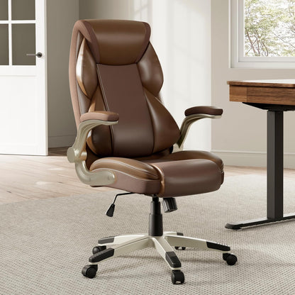 EUREKA ERGONOMIC Office Chair, Home Office Computer Chair Made of Leather High Back
