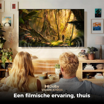 FPD 50 Inch Smart TV, 4K LED Google TV met Google Play, Ingebouwde Google Cast, HDR 10, MEMC, Spraakafstandsbediening, Dolby Atmos & Vision, UHD Stream Live Televisie (CG50)