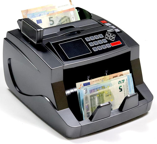 Geldtelmachine VC-2200 | 3 jaar garantie | verzending & ondersteuning vanuit Duitsland | Voor gemengde eurobiljetten | vals geld testen UV IR MG | 1.000 biljetten/min