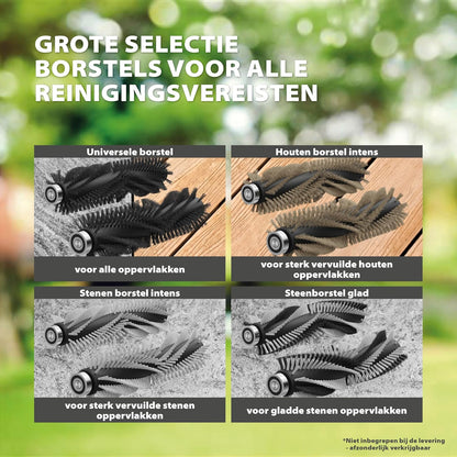 WAGNER multifunctionele terrasreiniger Levaro Powerbrush 18V (batterij en lader zijn niet bij de levering inbegrepen) - voor ongecompliceerde onderhoudsreiniging van buitenruimtes