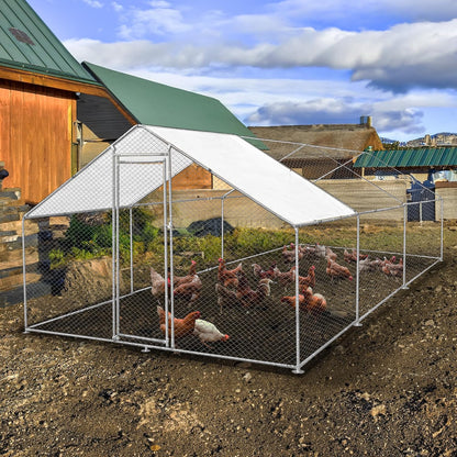 Freestanding Chicken coop Chicken coop Chicken enclosure 4m x 6m x 2m Free roof covers and feeding scoop - QUORE