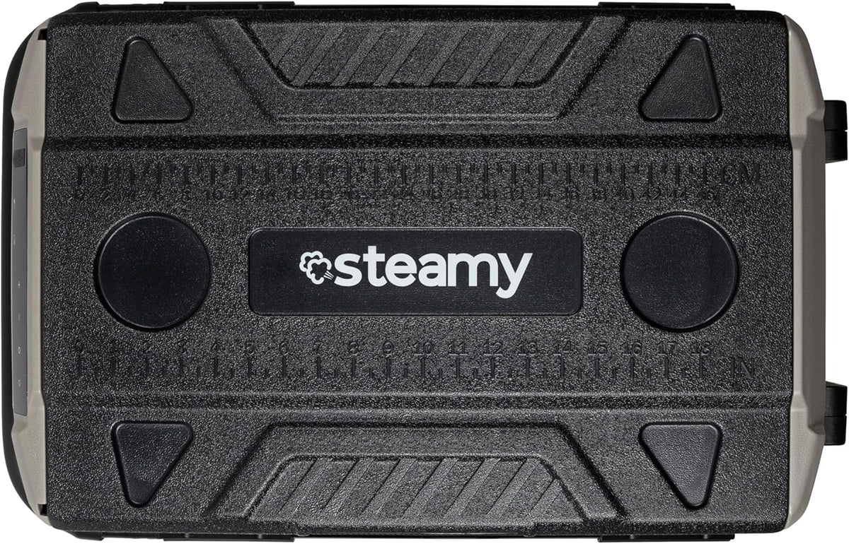 Steamy-E Dual Zone 61 Roller, Elektrische Compressor Koelbox met wielen, 58 Liter, Zwart, 12V/230V, voor vriezen en koelen van -20 tot +20, ideaal voor op de camping