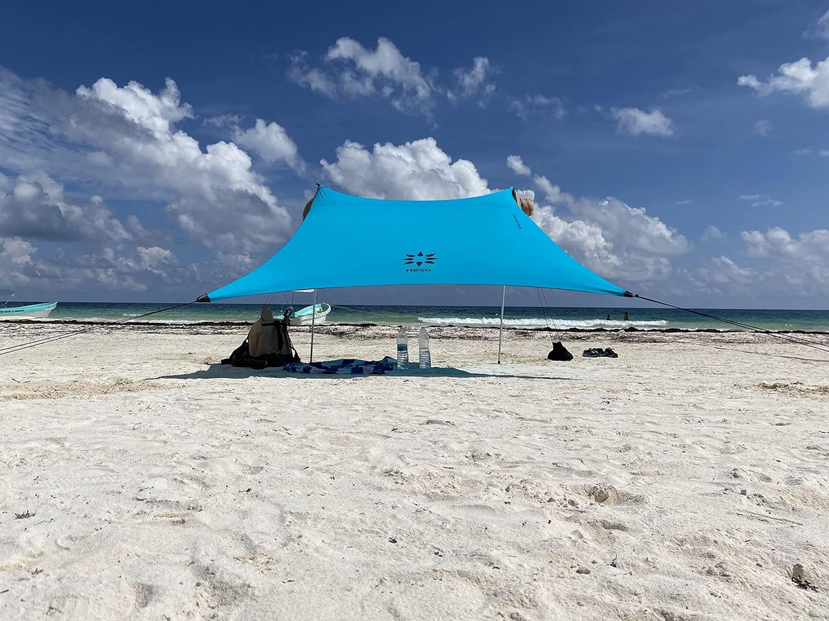 Neso Tents Beach Tent with Sand Anchor Portable Awning Sunshade - 2.1m x 2.1m - Patented Reinforced Corners (Wintertaling)