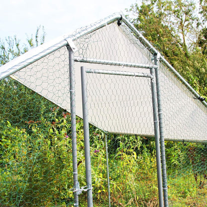 Freestanding Chicken coop Chicken coop Chicken enclosure 4m x 8m x 2m Free roof covers and feeding scoop - QUORE