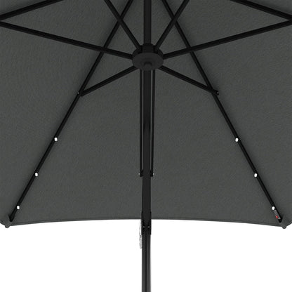 Parasol – Zweefparasol – Balkonparasol – Tuinparasol – Stokparasol – Ø290 cm – Met LED-verlichting – Windbestendig Stalen Frame