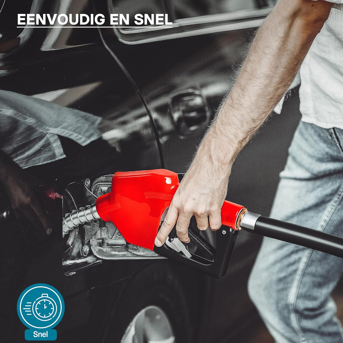 Diesel- En Stookoliepomp 230 V 550 W 60 L/Min – Dieselpomp – Overhevelingspomp – Brandstofpomp – Transferpomp – Zelfaanzuigend – Automatisch Tankpistool Met Teller