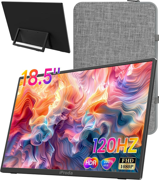18,5" draagbare monitor 120Hz FHD 1080P