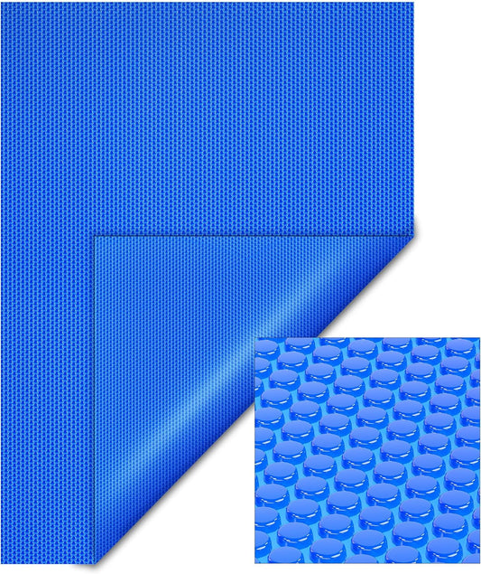 Wiltec solar zwembadfolie 4x6 m blauw 400µ, zwembadafdekking voor bescherming van het zwembadwater, afdekzeil voor zwembaden, solarzeil voor poolverwarming