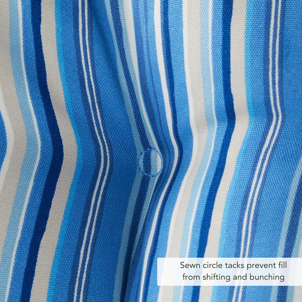 Greendale Home Fashions Stalen blauwe streep outdoor hoge rugleuning stoel kussen (set van 2), 2 stuks (Pack van 1)