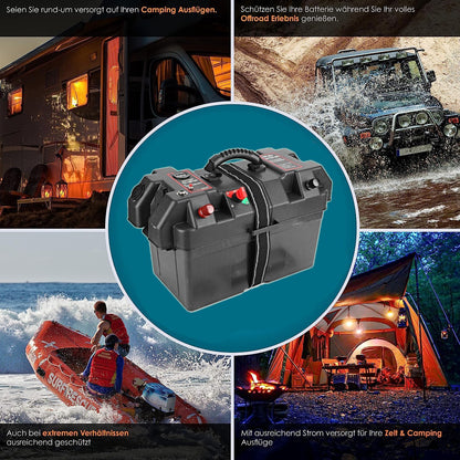 2 X Accubak Fittingen, Boot Accubak, Dioche Plastic Trolling Motor Power Center Station Accubak Usb & 12V Lader Poort
