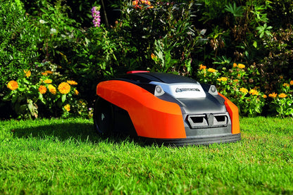 Yard Force YardForce X100i Robotmaaier met app-bediening, zelfrijdende grasmaaier, robot met multizone-programma, accu gazonrobot voor maximaal 1000 m² gazon en 40% helling, 28 V, zwart/oranje