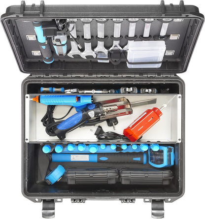 Max Cases MAX465H220ZPU gereedschapskoffer met verzinkte badkuip, zwart, 465 x 335 x 220 mm