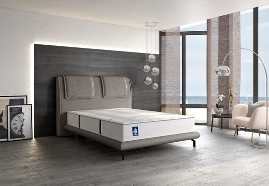 Irisette Fehmarn 500 pocketveringmatras, omkeerbaar matras met 7 zones, hardheidsgraad 3, 140 x 200 cm, Öko-Tex gecertificeerd, geproduceerd volgens Duitse kwaliteitsstandaard