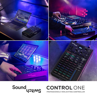 DMX-Controller – Lichtcontroller – DJ-Lichtcontroller – Verlichtingscontroller – DMX-Interface – 2 DMX-Universes – 1,5-Inch OLED-Scherm