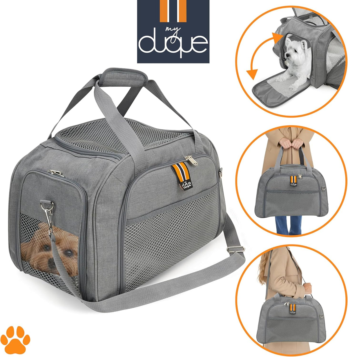 CARRY TRIO 3 in 1 Complete Pet Set, Max Load 12kg/26.5lb. Compact Fold Stroller; Huisdier Carrier, Isofix Carseat Base om Carrier te beveiligen in de auto. Te vliegen, Te Riden, Om Alles in