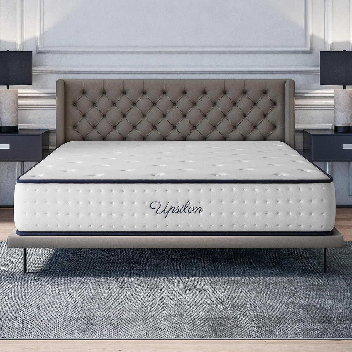 COSMOS Traagschuim Matras, 30cm Hoog, H5 Ultra Stevig Matras, (140 x 190 cm), Gerichte Rugondersteuning, Huidzacht, Upsilon