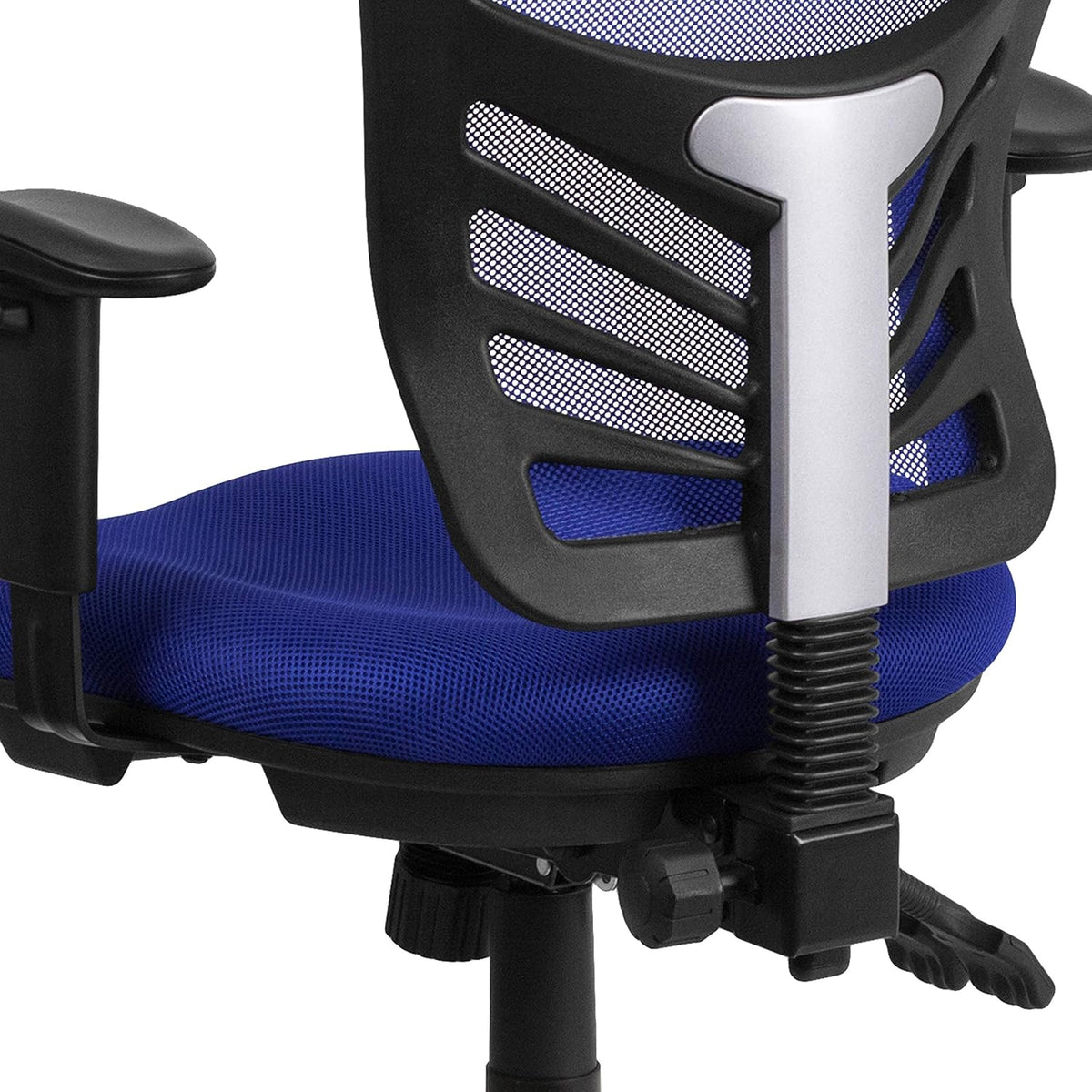 Flash Furniture Bureaustoel, metaal, blauw, 69 x 65 x 112 cm