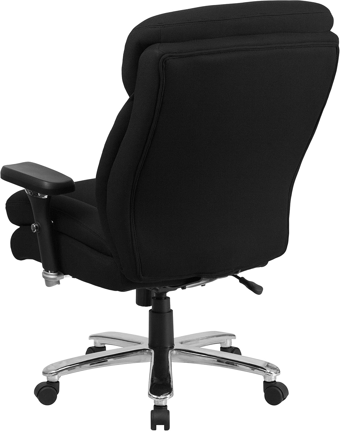 Flash Furniture HERCULES Serie 24/7 Intensief Gebruik Big & Tall 400 lbs. Beoordeelde Zwarte Stof Executive Ergonomische Bureaustoel met Lumbale Knop