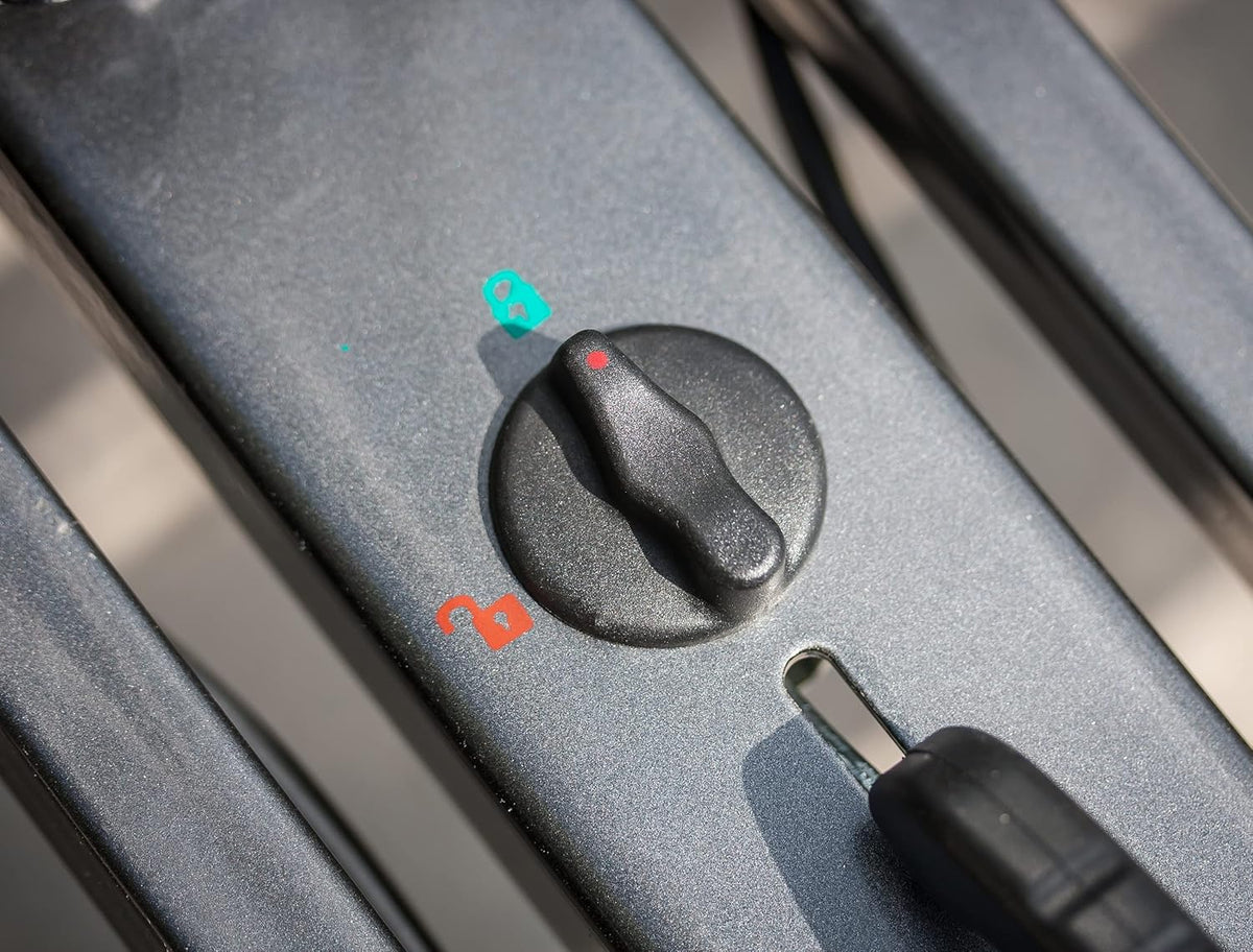 EUFAB 12010LAS POKER-F Bicycle Carrier for E-Bike, Fully Pre-Assembled, Anti-Theft Protection, for 2 Bikes, for Towbar - QUORE