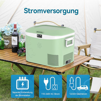 BINGI Compressor Koelbox, 18 Liter Draagbare Auto Koelkast, 12/24 V DC en 230 V AC, Mini-koelkast Voor Auto, Vrachtwagen, Camping, Camper en Thuis