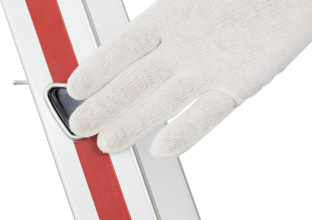 Hymer trapladder 2x4 treden (trapladder aan beide zijden beloopbaar, geanodiseerd frame, stalen scharnieren) 402408