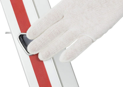 Hymer trapladder 2x4 treden (trapladder aan beide zijden beloopbaar, geanodiseerd frame, stalen scharnieren) 402408