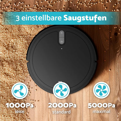 Robotstofzuiger – Stofzuigrobot – Automatische Stofzuiger – Robotreiniger – Robotvacuum – 5000 Pa Zuigkracht – 160 Min Batterijduur