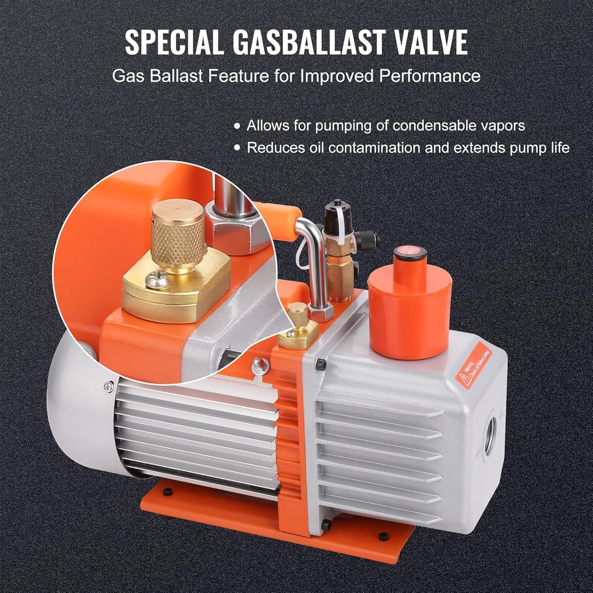 Vacuümpomp – Roterende Vacuümpomp – HVAC Vacuümpomp – Airconditioning Pomp – Koelpomp – 280 Watt Vermogen – 142 L/min Snelheid