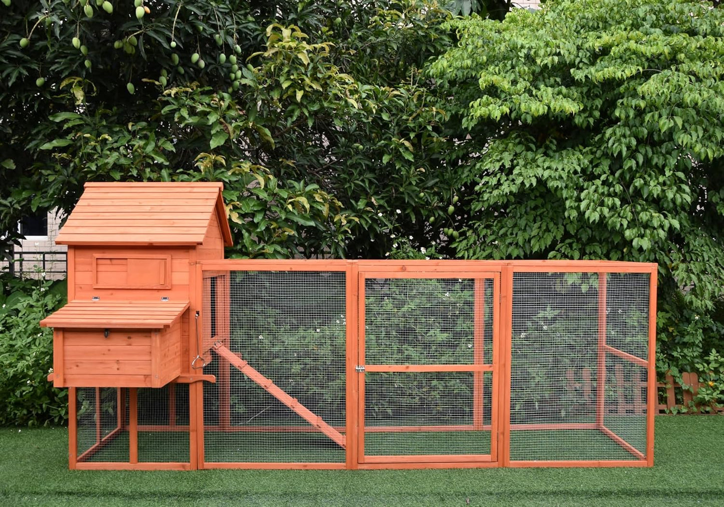 Wooden Chicken Coop with Run – Outdoor Animal House – 310x150x150cm - QUORE