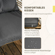 Tuinstoelen - Tuinmeubelen - 3-Delige - Tuin Eettafelstoelen - Inklapbaar Stoelen & Tafel - Weerbestendig - Stabiel - met Kussen - voor Terras - Balkon - Staal - 46 x 37 cm Tafel - 62 x 65 x 78 cm Stoel - Zand/Zwart